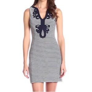 Lilly Pulitzer NWOT Dress XXS Janice Shift True Navy Ottoman Stripe